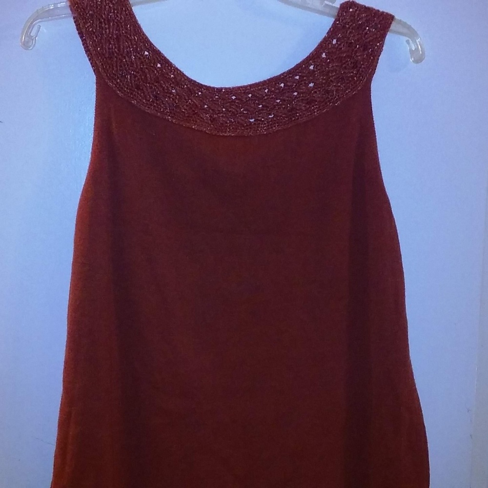 Winter Red Tunic  Sweater (sleeveless) NWT